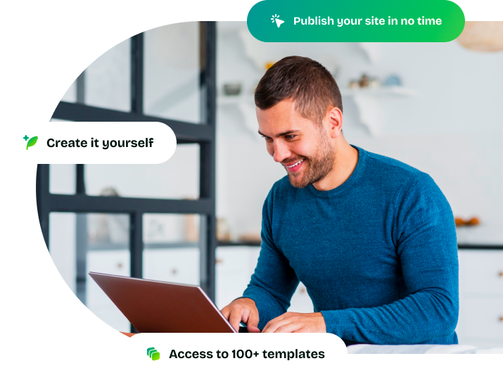 DIY website builder in use