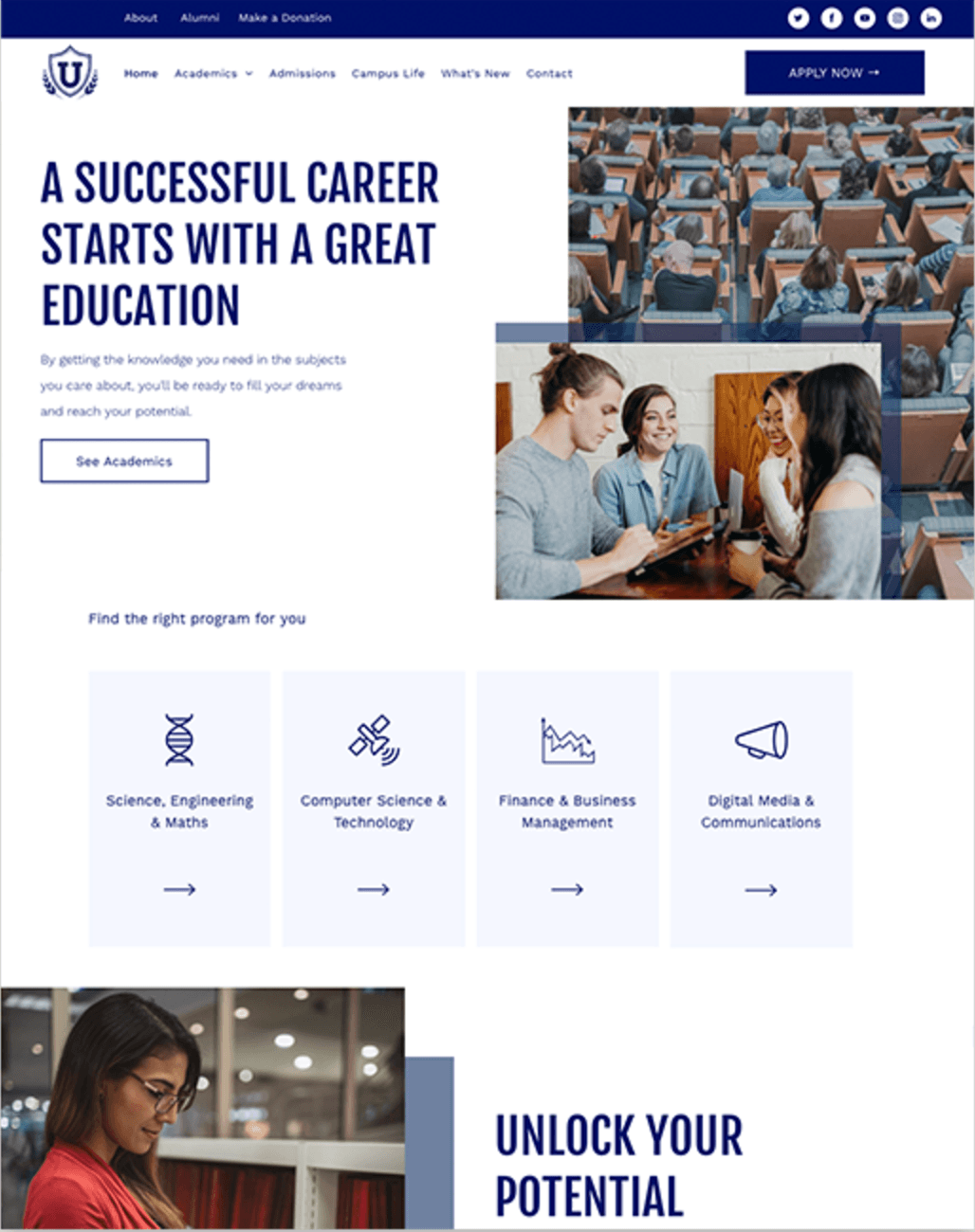 Academic template preview