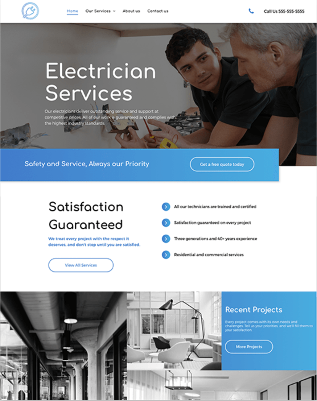 Electrician template preview