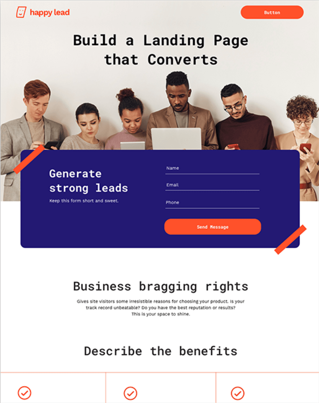 Lead Generation template preview