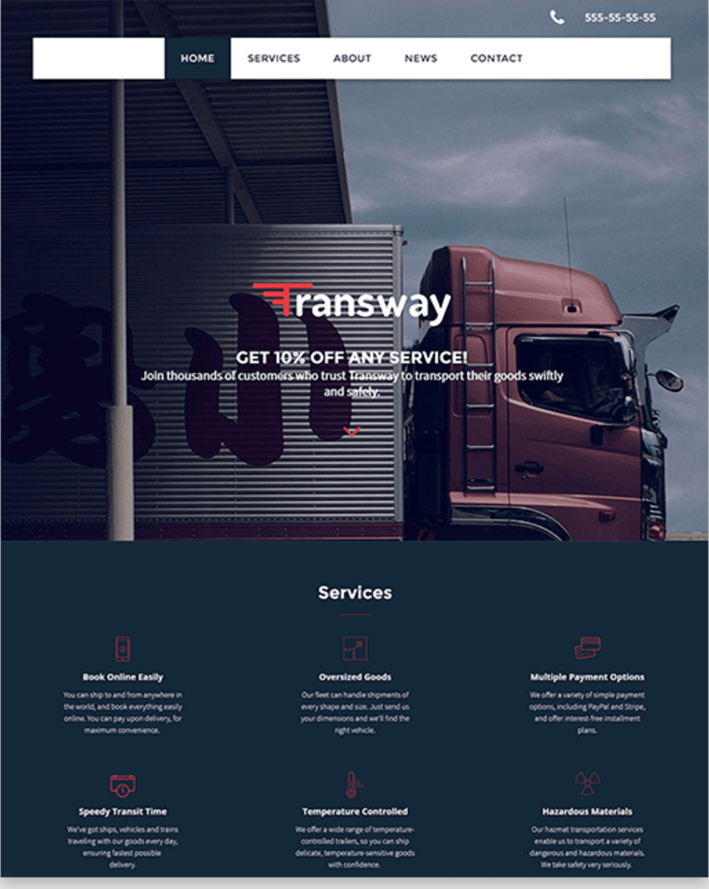 Logistics template preview