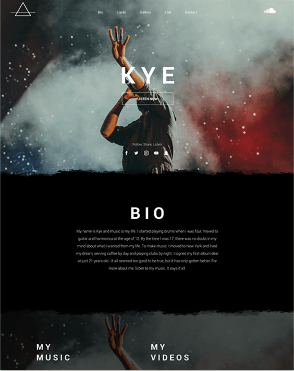 Musician template preview