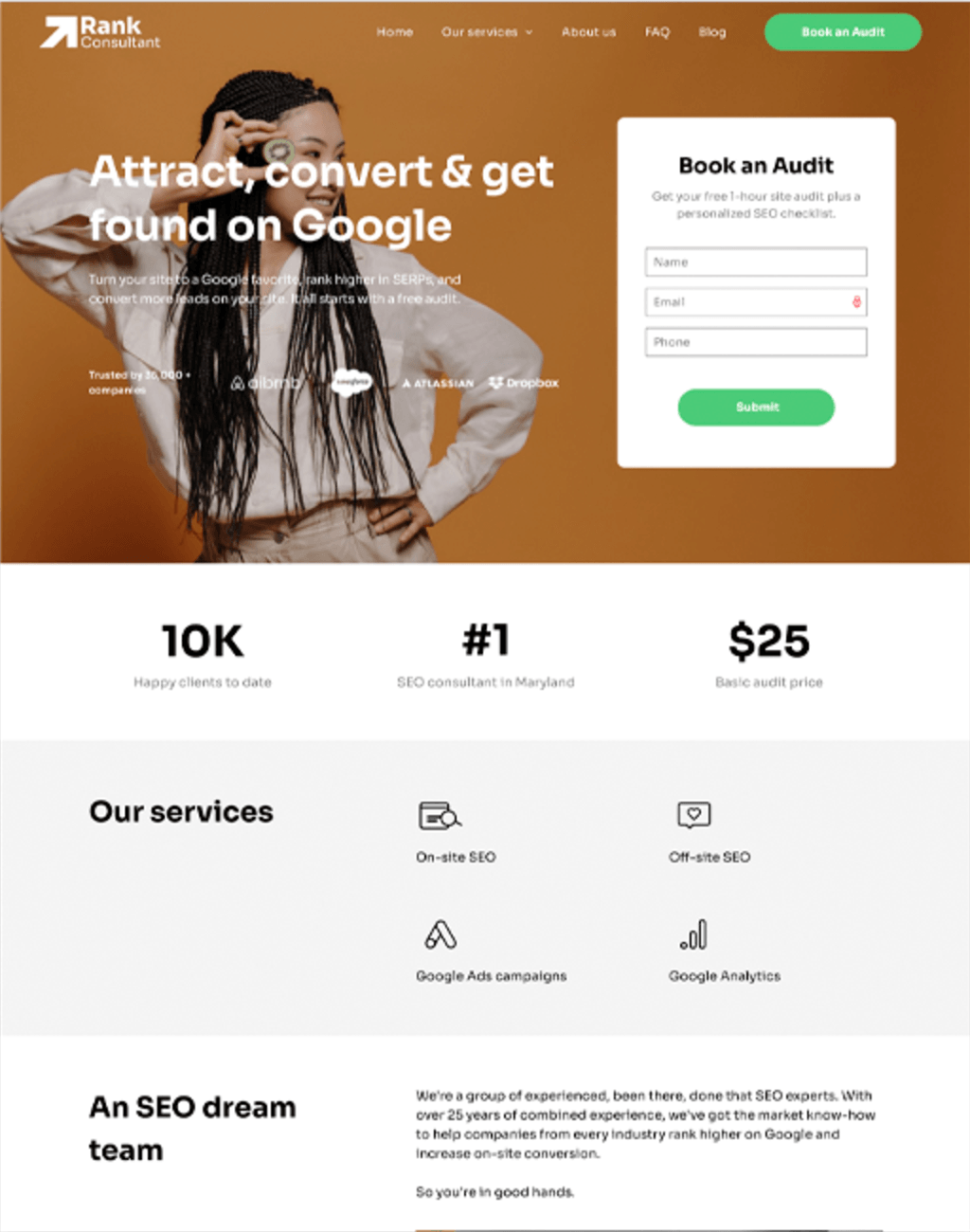SEO Consultant template preview