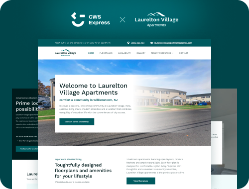 Laurelton Village website mockup